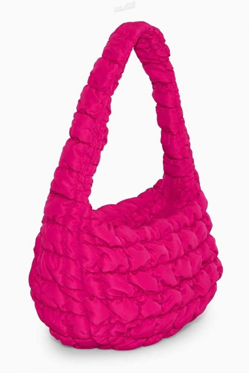 Pink Women's COS Quilted Mini Bag Bags | 820371JKW