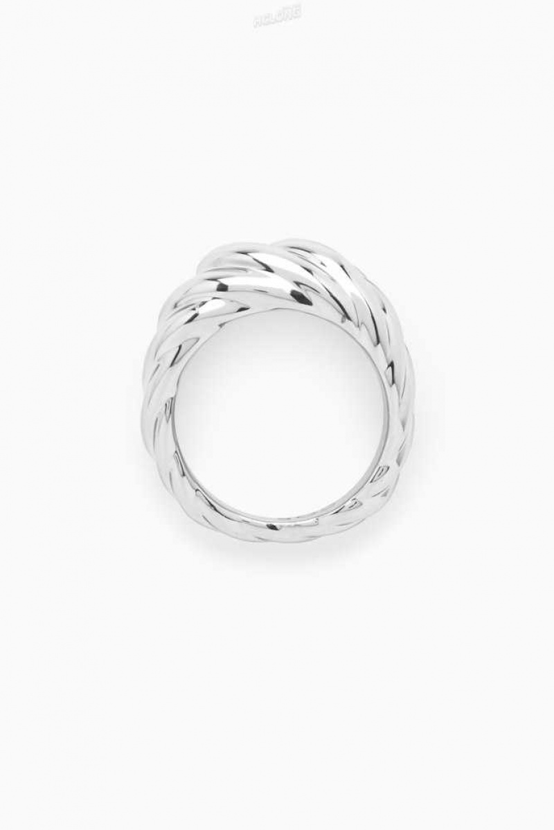 Women's COS Chunky Plait Rings | 160487MEN