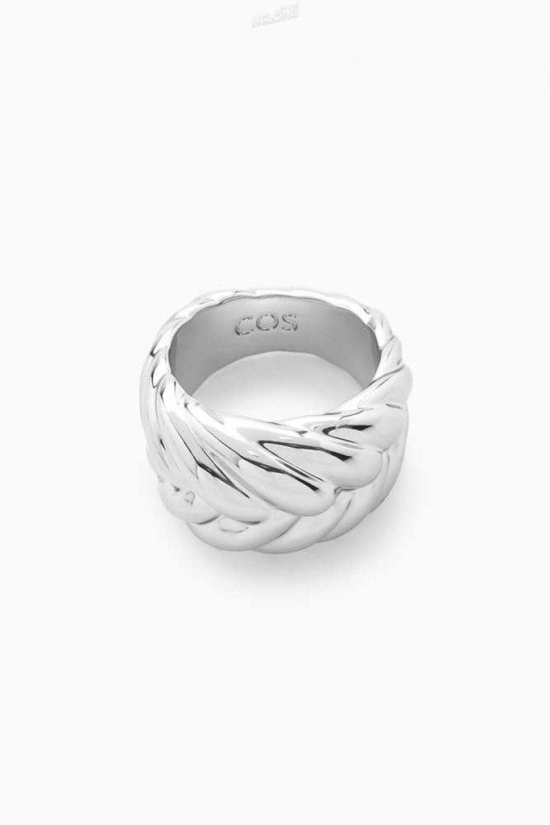 Women's COS Chunky Plait Rings | 160487MEN