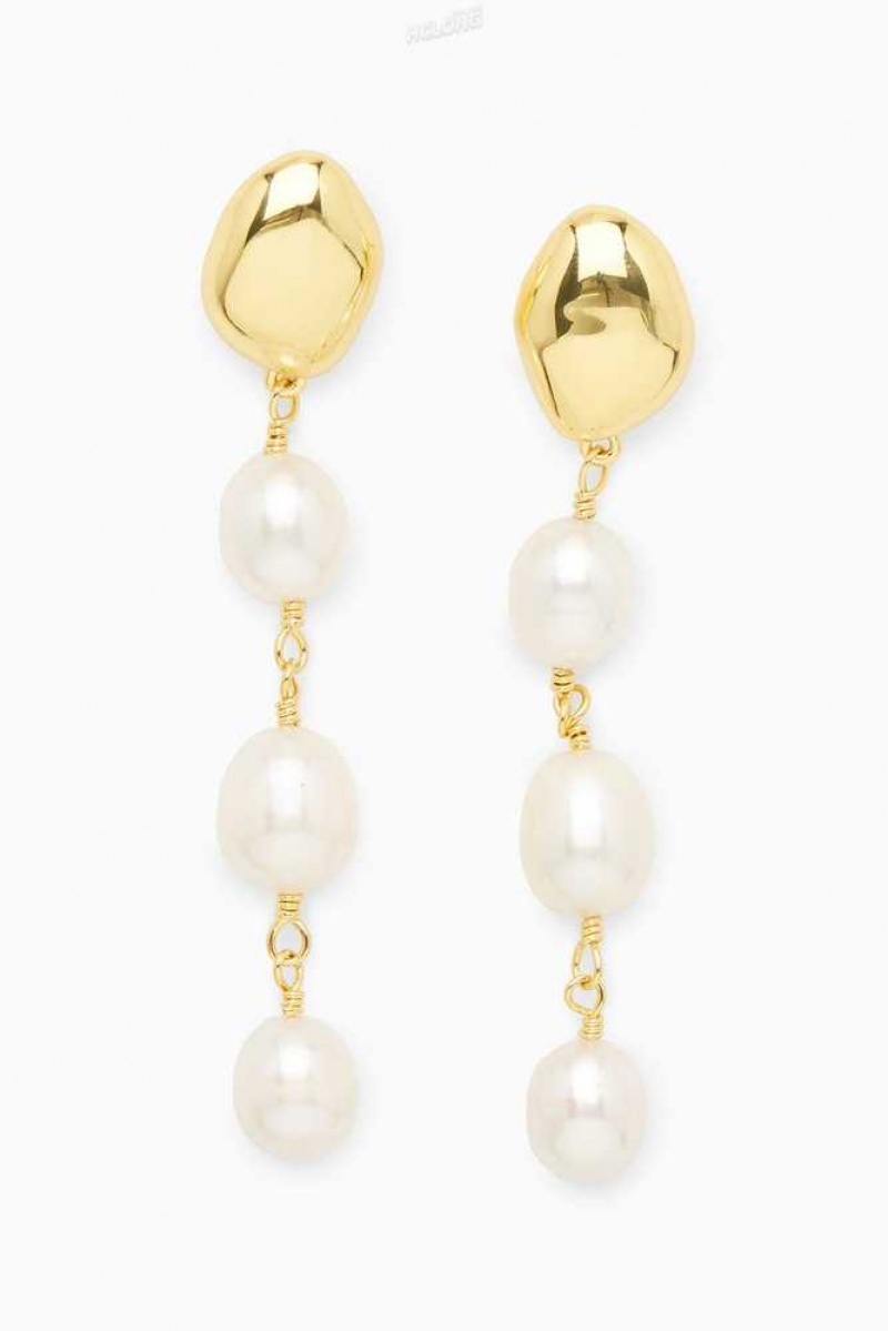 Women's COS Freshwater Pearl Dangly Earrings | 279514NUH