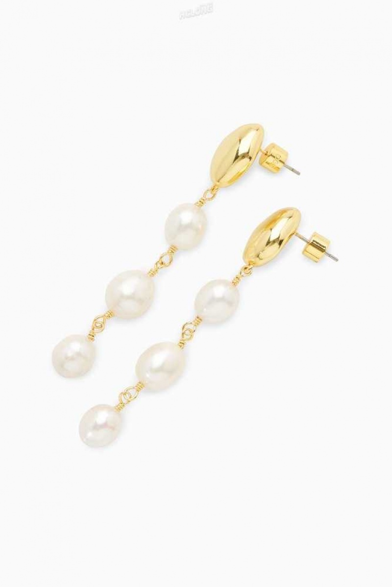 Women's COS Freshwater Pearl Dangly Earrings | 279514NUH