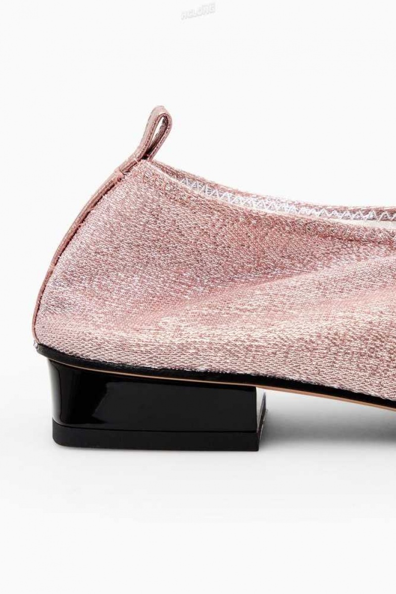 Women's COS Gathered Metallic Ballet Shoes Flats | 509132SCR