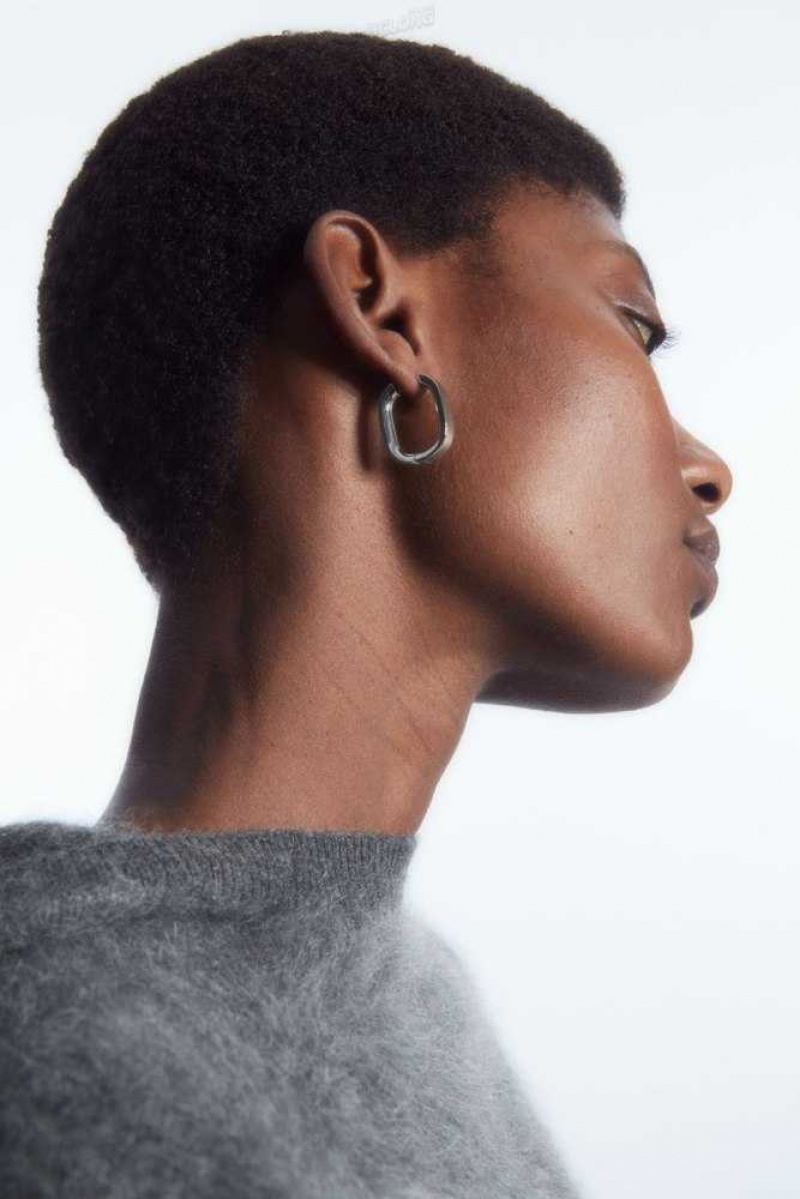 Women's COS Oval Hoop Earrings | 854396NTK