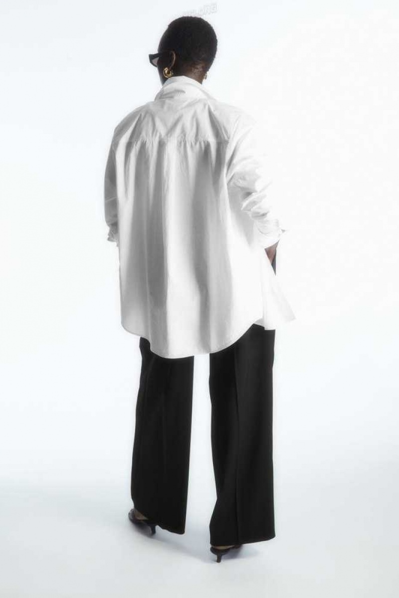 Women's COS Oversized Long-Sleeve Shirt Shirts & Blouses | 187036JGL