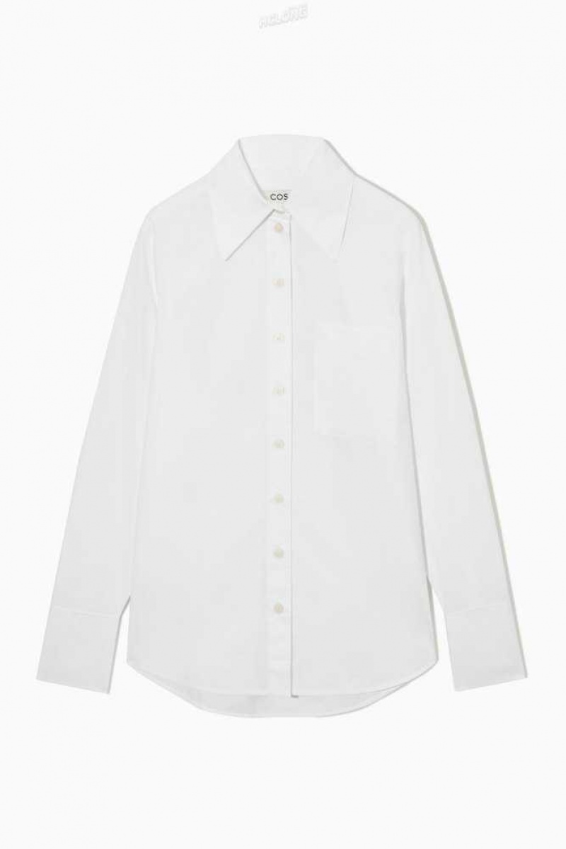 Women's COS Oversized Long-Sleeve Shirt Shirts & Blouses | 187036JGL