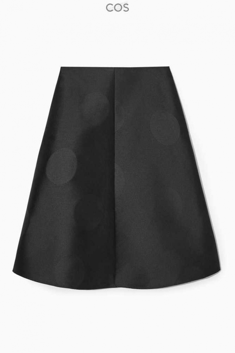 Women's COS Polka-Dot Taffeta Midi Skirt Skirts | 465738HIJ