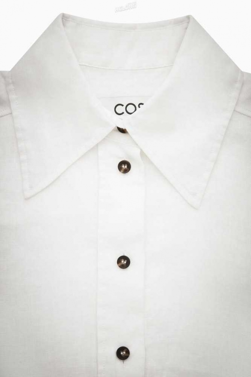 Women's COS Regular-Fit Linen Shirt Shirts & Blouses | 163072MHB