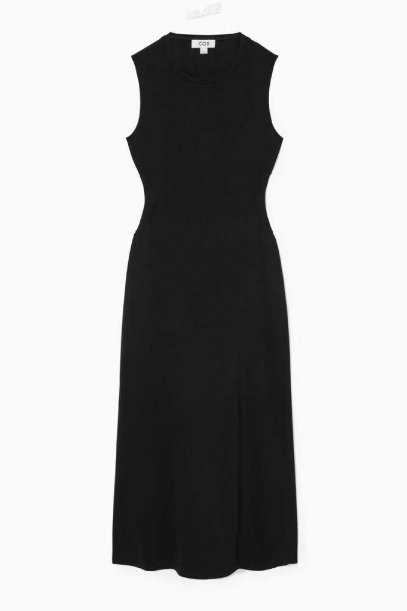 Women's COS Sleeveless Cutout Maxi Dress Dress | 243576SRW