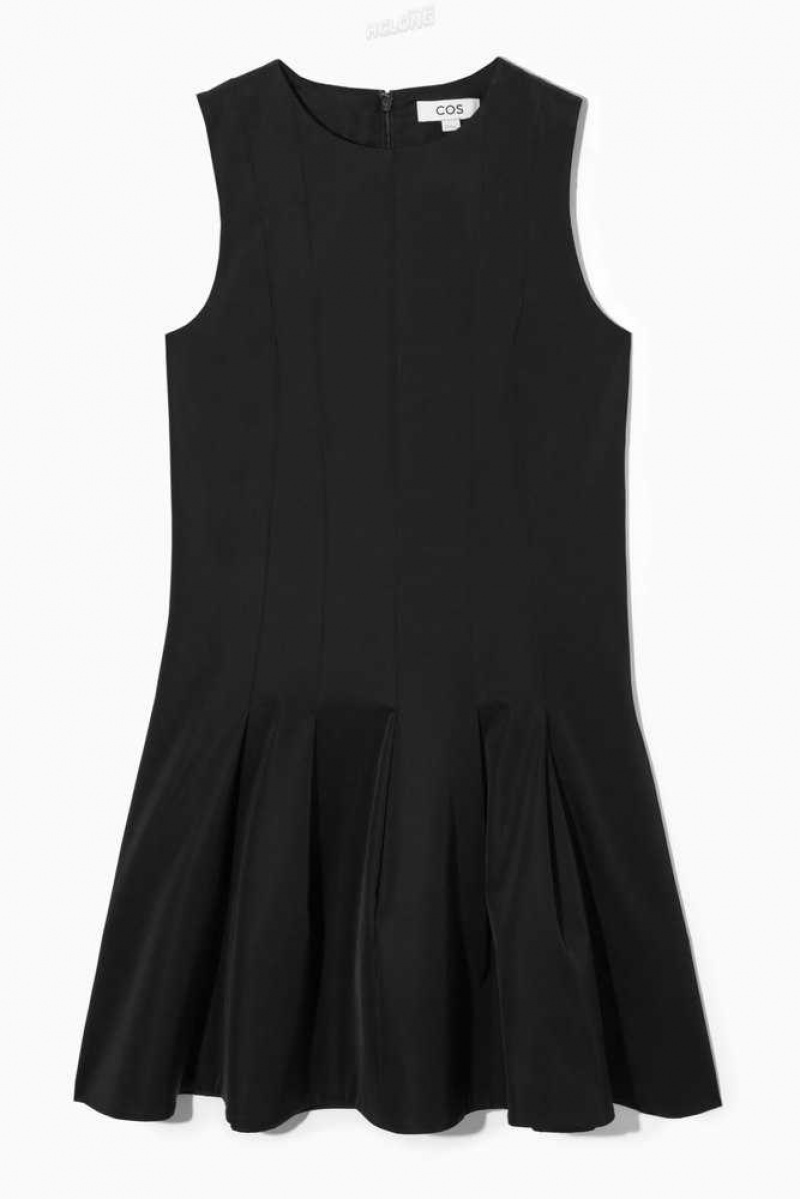 Women's COS Sleeveless Pleated Mini Dress Dress | 980327YLJ