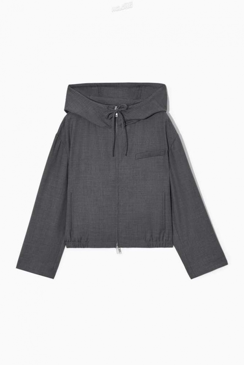 Women's COS Tailored Wool Hooded Jackets | 174062KDV