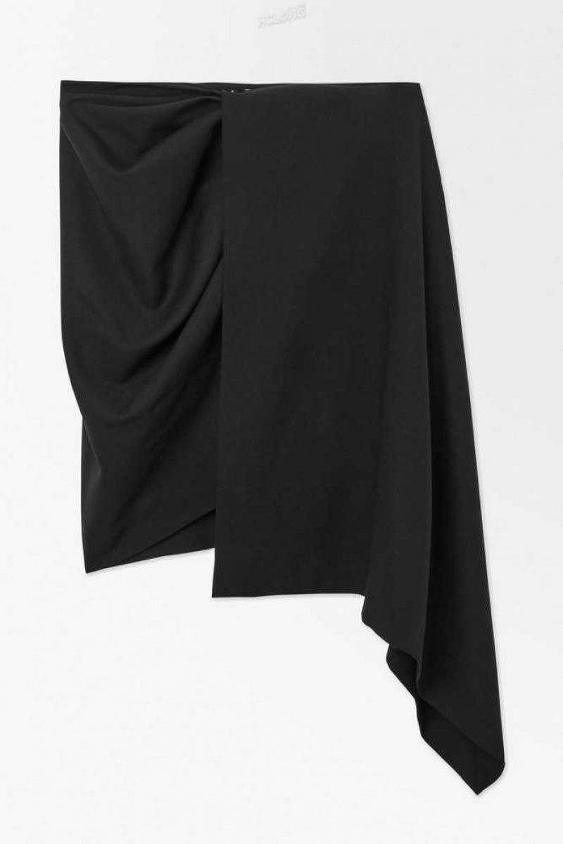 Women's COS The Asymmetric Draped Mini Skirt Skirts | 867205TVS