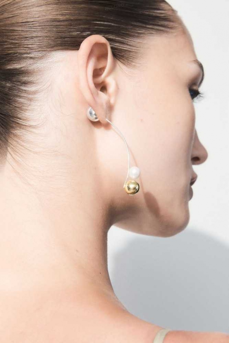 Women's COS The Sphere Pearl Earrings | 084523TPN