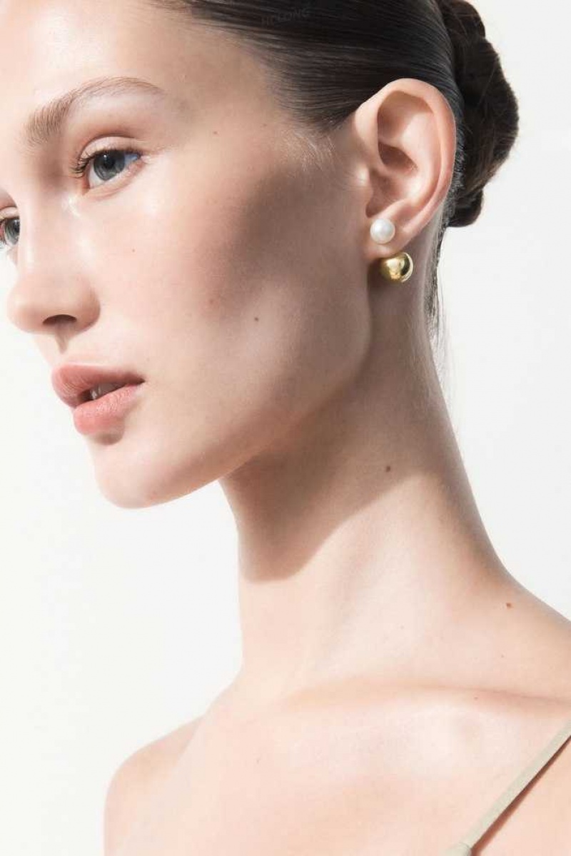 Women's COS The Sphere Pearl Earrings | 084523TPN