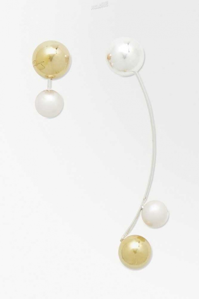 Women's COS The Sphere Pearl Earrings | 084523TPN