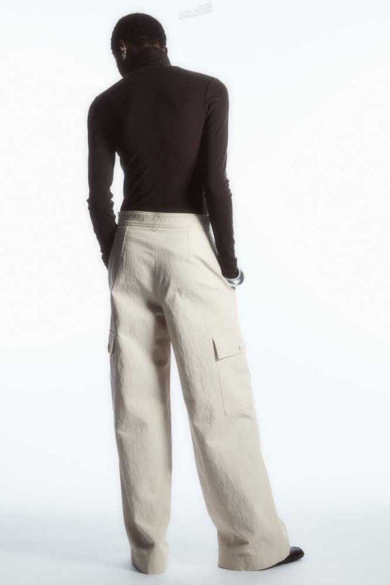 Women's COS Wide-Leg Cargo Pants Pants | 524697IFU