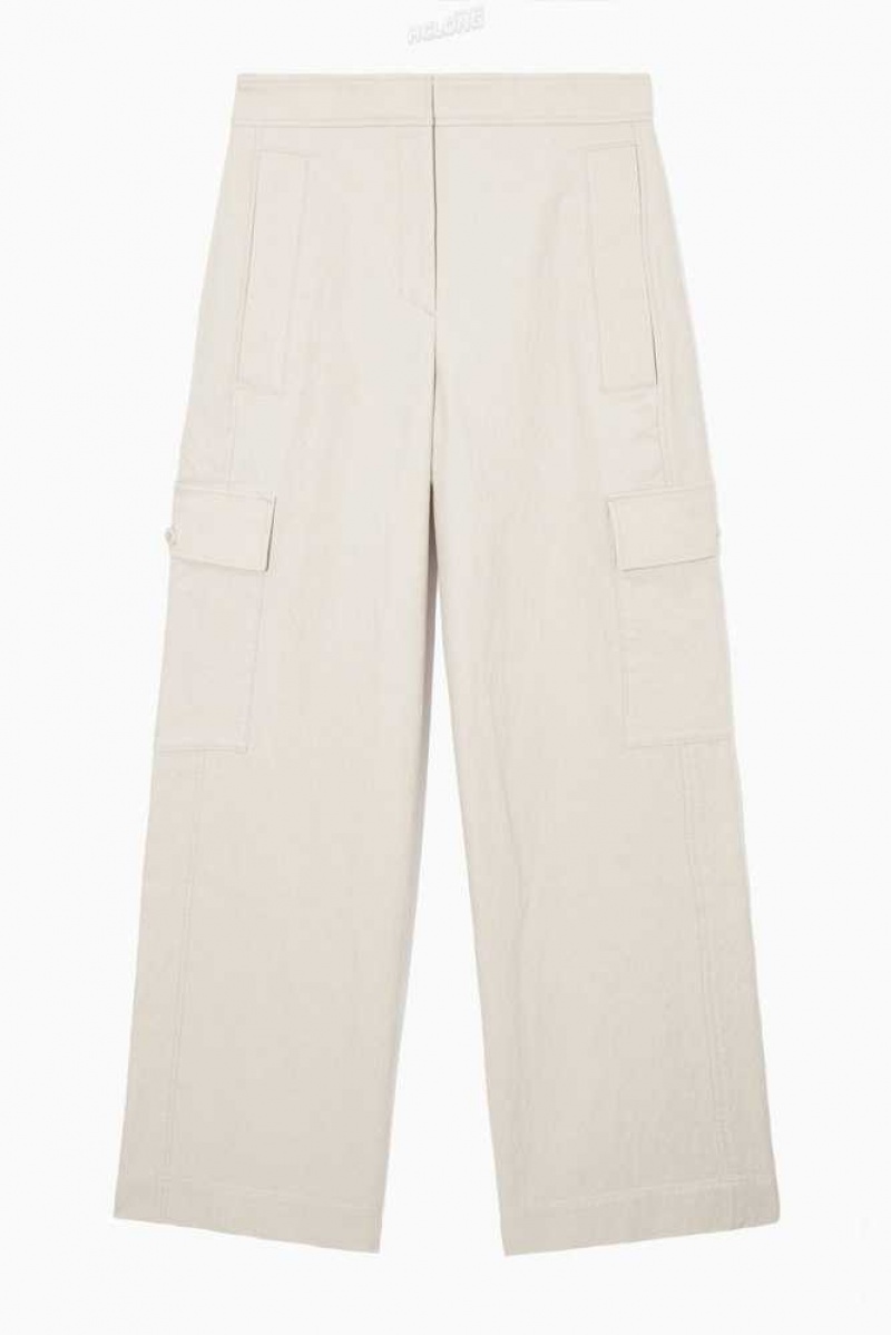 Women's COS Wide-Leg Cargo Pants Pants | 524697IFU